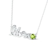 Thumbnail Image 1 of Peridot Zodiac Libra Necklace Sterling Silver 18"