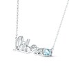 Thumbnail Image 1 of Aquamarine Zodiac Libra Necklace Sterling Silver 18"