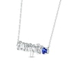 Blue Lab-Created Sapphire Zodiac Scorpio Necklace Sterling Silver 18"
