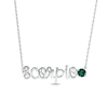 Thumbnail Image 1 of Lab-Created Emerald Zodiac Scorpio Necklace Sterling Silver 18&quot;