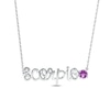 Thumbnail Image 0 of Amethyst Zodiac Scorpio Necklace Sterling Silver 18"