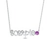 Thumbnail Image 0 of Amethyst Zodiac Scorpio Necklace Sterling Silver 18"