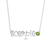 Thumbnail Image 1 of Peridot Zodiac Scorpio Necklace Sterling Silver 18&quot;