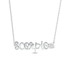 Thumbnail Image 0 of White Lab-Created Sapphire Zodiac Scorpio Necklace 10K White Gold 18"