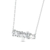 Thumbnail Image 2 of White Lab-Created Sapphire Zodiac Scorpio Necklace 10K White Gold 18"