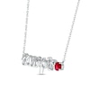 Thumbnail Image 1 of Lab-Created Ruby Zodiac Scorpio Necklace 10K White Gold 18"