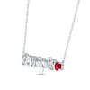 Thumbnail Image 2 of Lab-Created Ruby Zodiac Scorpio Necklace 10K White Gold 18"
