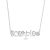 Thumbnail Image 0 of Lab-Created Opal Zodiac Scorpio Necklace 10K White Gold 18"