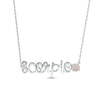 Thumbnail Image 1 of Lab-Created Opal Zodiac Scorpio Necklace 10K White Gold 18&quot;