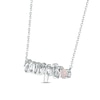 Thumbnail Image 1 of Lab-Created Opal Zodiac Scorpio Necklace 10K White Gold 18"