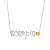 Thumbnail Image 0 of Citrine Zodiac Scorpio Necklace 10K White Gold 18"