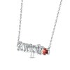 Thumbnail Image 1 of Garnet Zodiac Scorpio Necklace 10K White Gold 18"