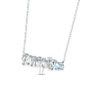 Thumbnail Image 2 of Aquamarine Zodiac Scorpio Necklace 10K White Gold 18"