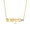 Thumbnail Image 0 of Aquamarine Zodiac Scorpio Necklace 10K Yellow Gold 18"