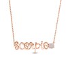 Thumbnail Image 1 of Lab-Created Opal Zodiac Scorpio Necklace 10K Rose Gold 18&quot;