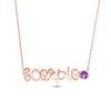 Thumbnail Image 1 of Amethyst Zodiac Scorpio Necklace 10K Rose Gold 18"
