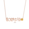 Thumbnail Image 1 of Citrine Zodiac Scorpio Necklace 10K Rose Gold 18&quot;
