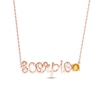 Thumbnail Image 0 of Citrine Zodiac Scorpio Necklace 10K Rose Gold 18"