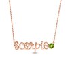 Thumbnail Image 0 of Peridot Zodiac Scorpio Necklace 10K Rose Gold 18"