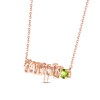 Thumbnail Image 1 of Peridot Zodiac Scorpio Necklace 10K Rose Gold 18"