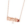 Thumbnail Image 2 of Garnet Zodiac Scorpio Necklace 10K Rose Gold 18&quot;