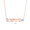 Thumbnail Image 1 of Aquamarine Zodiac Scorpio Necklace 10K Rose Gold 18&quot;