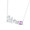 Thumbnail Image 2 of Amethyst Zodiac Libra Necklace 10K White Gold 18&quot;