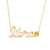 Thumbnail Image 0 of Citrine Zodiac Libra Necklace 10K Yellow Gold 18"