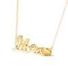 Thumbnail Image 2 of Citrine Zodiac Libra Necklace 10K Yellow Gold 18&quot;
