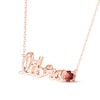 Thumbnail Image 2 of Garnet Zodiac Libra Necklace 10K Rose Gold 18&quot;