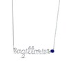 Thumbnail Image 1 of Blue Lab-Created Sapphire Zodiac Sagittarius Necklace Sterling Silver 18"