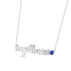 Thumbnail Image 1 of Blue Lab-Created Sapphire Zodiac Sagittarius Necklace Sterling Silver 18"