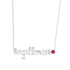 Thumbnail Image 1 of Lab-Created Ruby Zodiac Sagittarius Necklace Sterling Silver 18&quot;