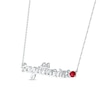 Thumbnail Image 2 of Lab-Created Ruby Zodiac Sagittarius Necklace Sterling Silver 18&quot;
