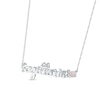 Thumbnail Image 1 of Lab-Created Opal Zodiac Sagittarius Necklace Sterling Silver 18"