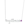 Thumbnail Image 0 of Amethyst Zodiac Sagittarius Necklace Sterling Silver 18"
