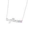 Thumbnail Image 1 of Amethyst Zodiac Sagittarius Necklace Sterling Silver 18"