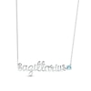 Thumbnail Image 0 of Aquamarine Zodiac Sagittarius Necklace Sterling Silver 18"