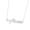 Thumbnail Image 1 of Aquamarine Zodiac Sagittarius Necklace Sterling Silver 18"