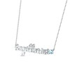 Thumbnail Image 2 of Aquamarine Zodiac Sagittarius Necklace Sterling Silver 18&quot;