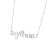 Thumbnail Image 2 of White Lab-Created Sapphire Zodiac Sagittarius Necklace 10K White Gold 18"
