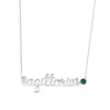 Thumbnail Image 1 of Lab-Created Emerald Zodiac Sagittarius Necklace 10K White Gold 18&quot;
