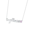 Thumbnail Image 2 of Amethyst Zodiac Sagittarius Necklace 10K White Gold 18"