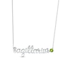 Thumbnail Image 0 of Peridot Zodiac Sagittarius Necklace 10K White Gold 18"