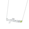 Thumbnail Image 1 of Peridot Zodiac Sagittarius Necklace 10K White Gold 18"