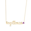 Thumbnail Image 1 of Amethyst Zodiac Sagittarius Necklace 10K Yellow Gold 18&quot;