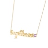 Thumbnail Image 2 of Amethyst Zodiac Sagittarius Necklace 10K Yellow Gold 18&quot;