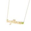 Thumbnail Image 2 of Peridot Zodiac Sagittarius Necklace 10K Yellow Gold 18&quot;