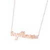 Thumbnail Image 2 of Lab-Created Opal Zodiac Sagittarius Necklace 10K Rose Gold 18&quot;