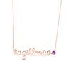Thumbnail Image 1 of Amethyst Zodiac Sagittarius Necklace 10K Rose Gold 18&quot;